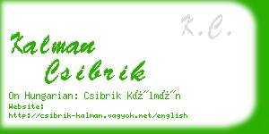 kalman csibrik business card